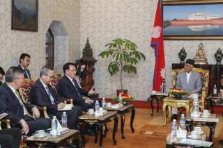 China Communist Party politburo member visits Nepal, calls on President Paudel