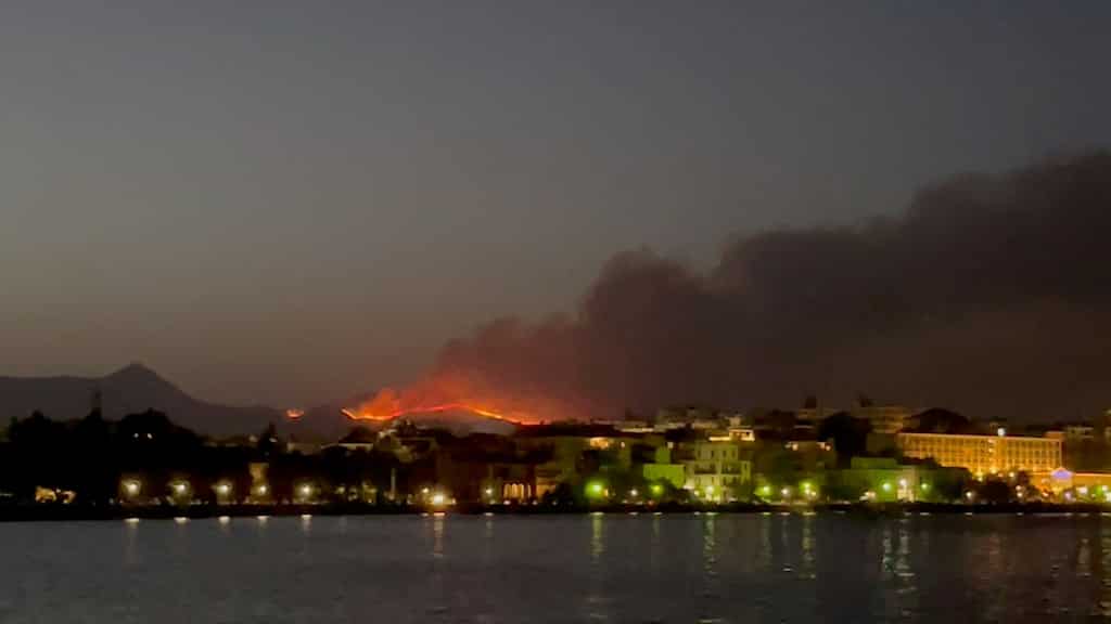 Around 2,500 tourists evacuated from Greek island of Corfu amid raging wildfires