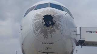 Delta Airlines flight makes emergency landing after getting battered by hail storm