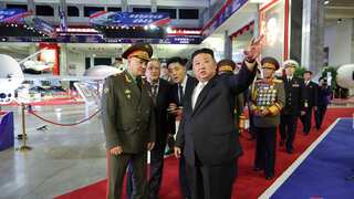 Kim Jong Un meets Russian defence minister, gives him tour of arms expo