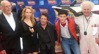 Back to the Future cast had a mini-reunion to celebrate Broadway musical on the cult film
