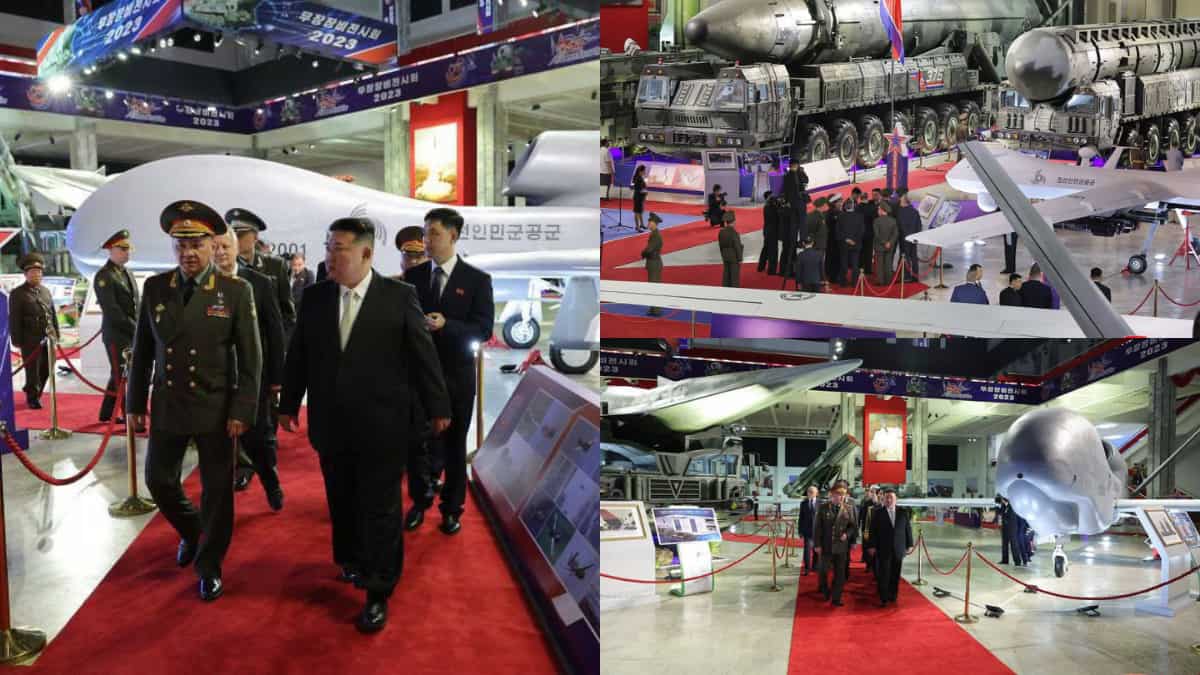 North Korea unveils US-like drones during exhibition attended by Russian, Chinese delegations North Korea unveils US-like drones during exhibition attended by Russian, Chinese delegations