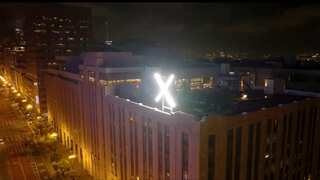 WATCH: Elon Musk unveils new 'X' logo at San Francisco headquarters, sparks social media frenzy