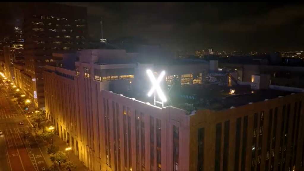 WATCH: Elon Musk unveils new 'X' logo at San Francisco headquarters, sparks social media frenzy