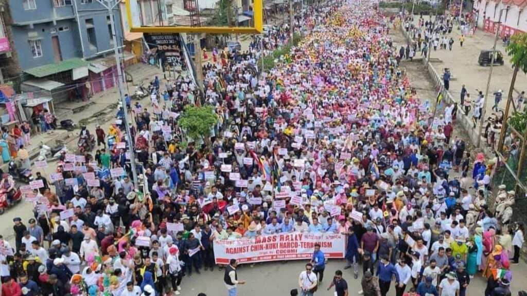 Massive Manipur rally defends state unity, calls for action against insurgents