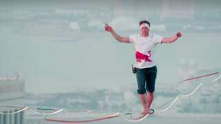 WATCH | Jaan Roose sets new world record, completes world’s longest single-building slackline