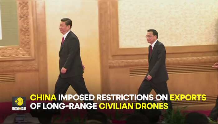 Why has China imposed curbs on long-range civilian drone exports?