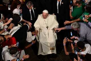 Pope affirms Church's welcoming stance toward all, including LGBTQ+ people, with caveats