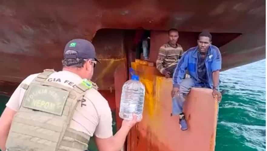 Watch: Four Nigerian stowaways miraculously survive 14 days on ship’s rudder, drank seawater