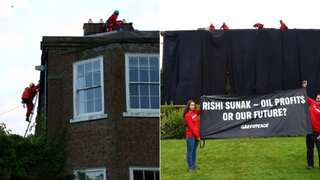 WATCH I Protesters cover UK PM Rishi Sunak's mansion with black sheets over fossil fuel licenses, arrested