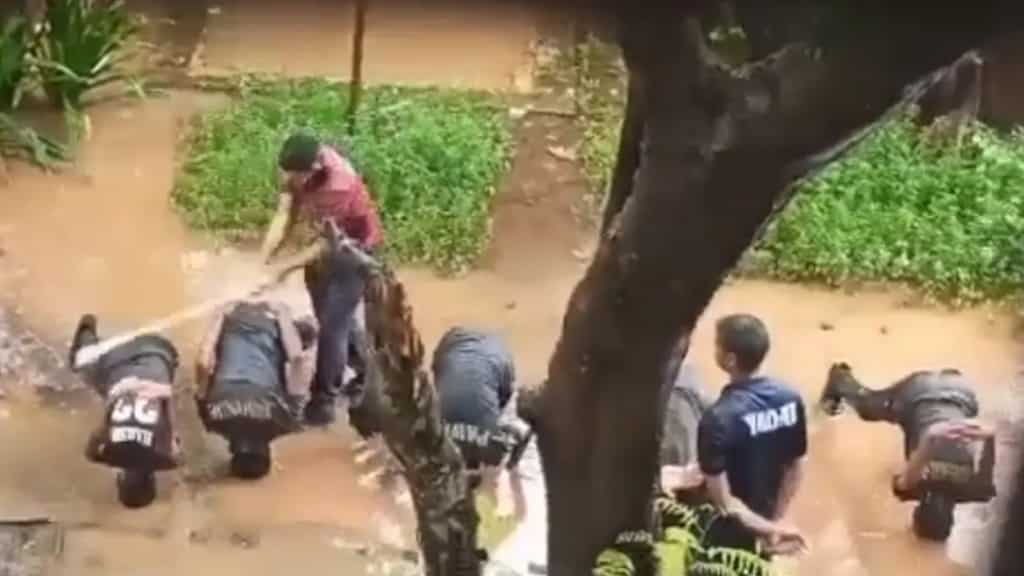 Watch: Indian college students held face down in puddle and brutally thrashed by senior
