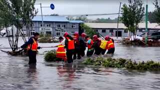 Over a dozen people missing as extreme weather hits China