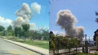 12 injured as grain silos explode near Derince port in western Turkey. Watch!