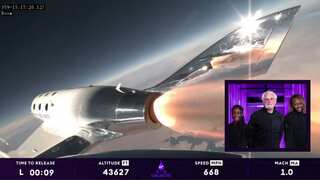 Virgin Galactic's first space tourism flight takes off with three civilian passengers
