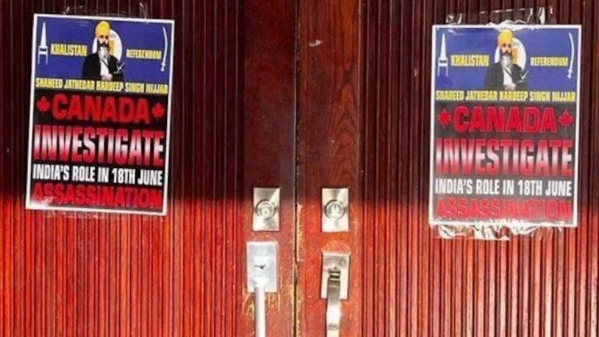 Another Hindu temple vandalised in Canada, killed Khalistani leader's posters pasted