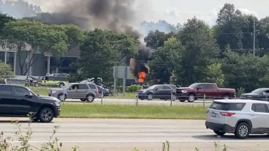 WATCH: Two dramatically eject minutes before vintage fighter jet crashes at Michigan Air show