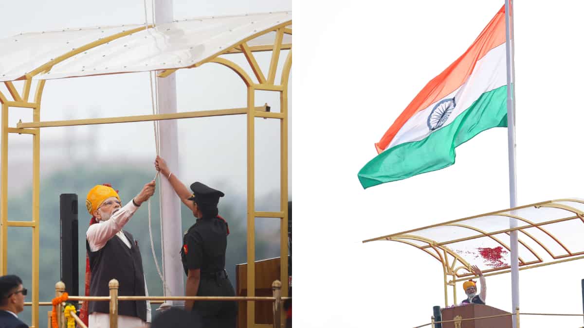 PM Modi hoists the flag