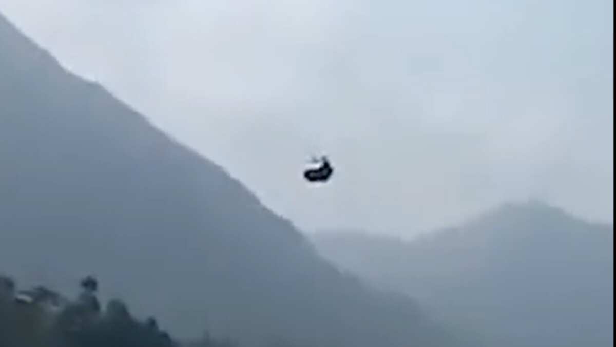 Watch: Pak army races against time to save 8, including 6 kids, trapped in 900 ft-high cable car