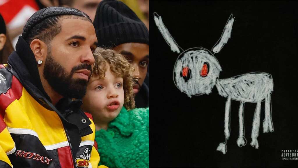 Drake hires son Adnois, 5, to create cover art for his upcoming album FOR ALL THE DOGS