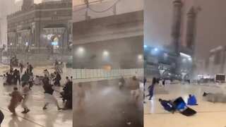 Watch | Dramatic visuals show wild wind carrying away pilgrims amid storm in Mecca