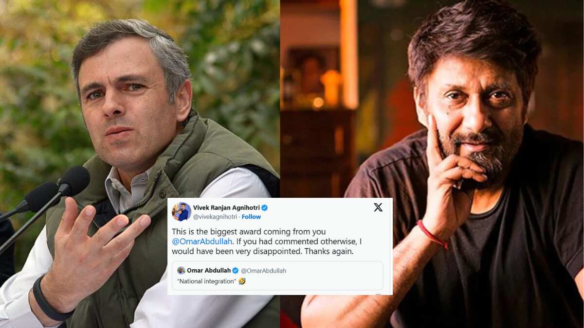 Former J&K CM Omar Abdullah pokes fun at The Kashmir Files' National Award, Vivek Agnihotri reacts Former J&K CM Omar Abdullah pokes fun at The Kashmir Files' National Award, Vivek Agnihotri reacts