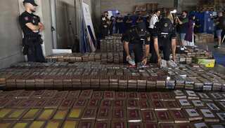 Spanish authorities seize 9.5 tonnes of cocaine, one of the biggest drug hauls in Europe’s history
