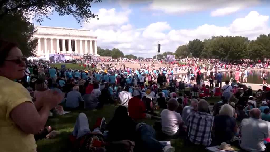 Thousands gather to mark 60 years of Martin Luther King’s ‘I have a dream’ speech