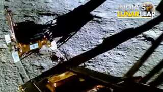ISRO posts image of Chandrayaan-3 lander clicked by Chandrayaan-2 orbiter