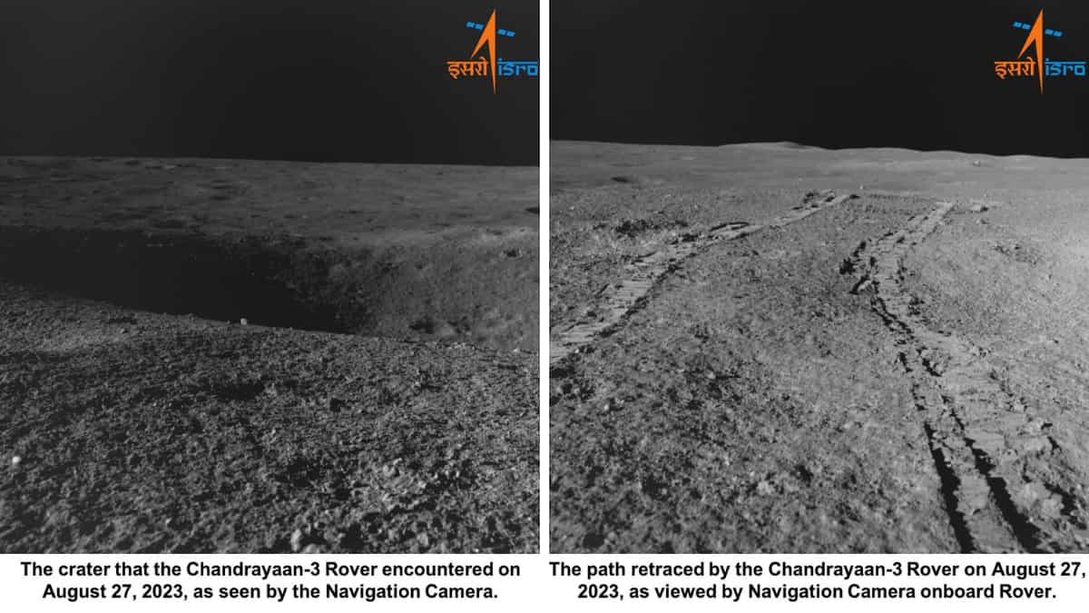 Chandrayaan-3 mission: Pragyan rover stumbles upon giant crater on Moon’s south pole Chandrayaan-3 mission: Pragyan rover stumbles upon giant crater on Moon’s south pole