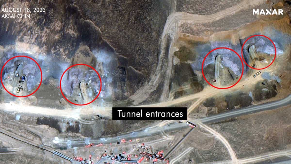 Chinese PLA carves out bunkers in Aksai Chin to counter India's offensive capabilities post-Galwan Chinese PLA carves out bunkers in Aksai Chin to counter India's offensive capabilities post-Galwan