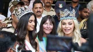 Miss World Karolina Bielawska visits Neonatal Intensive Care Unit in Pune