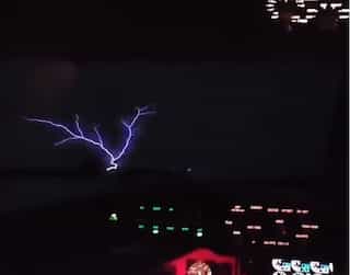 Witchfire or St. Elmo’s fire was caught on camera by US pilots as Hurricane Idalia approached