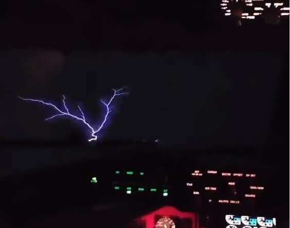 Witchfire or St. Elmo’s fire was caught on camera by US pilots as Hurricane Idalia approached