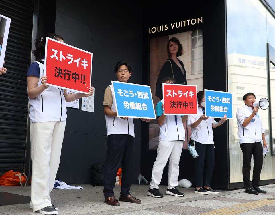 Japan sees its first strike in decades as workers oppose department store sale  
