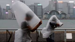Weakened Typhoon Saola makes its way along southern China after slamming Hong Kong