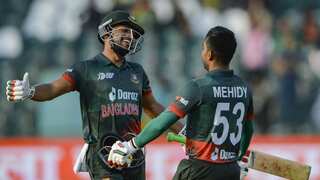 Maiden Asia Cup tons from Mehidy Hasan and Shanto help Bangladesh beat Afghanistan by 89 runs