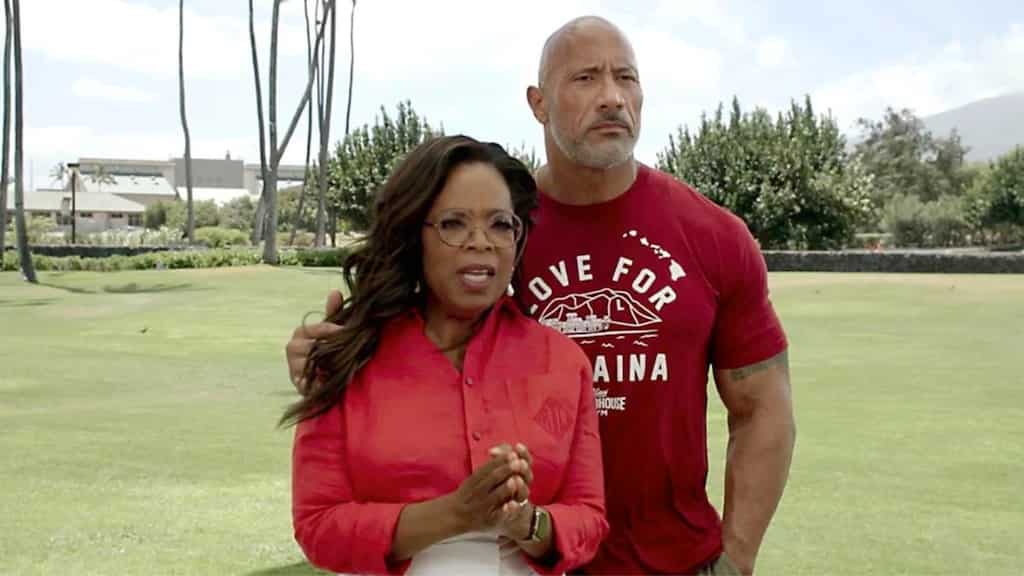 Oprah Winfrey, Dwayne Johnson face backlash over Maui wildfire relief fundraiser