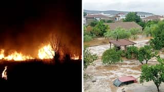 After ‘largest ever’ wildfires, Greece witnesses heavy rains and flooding; one dead