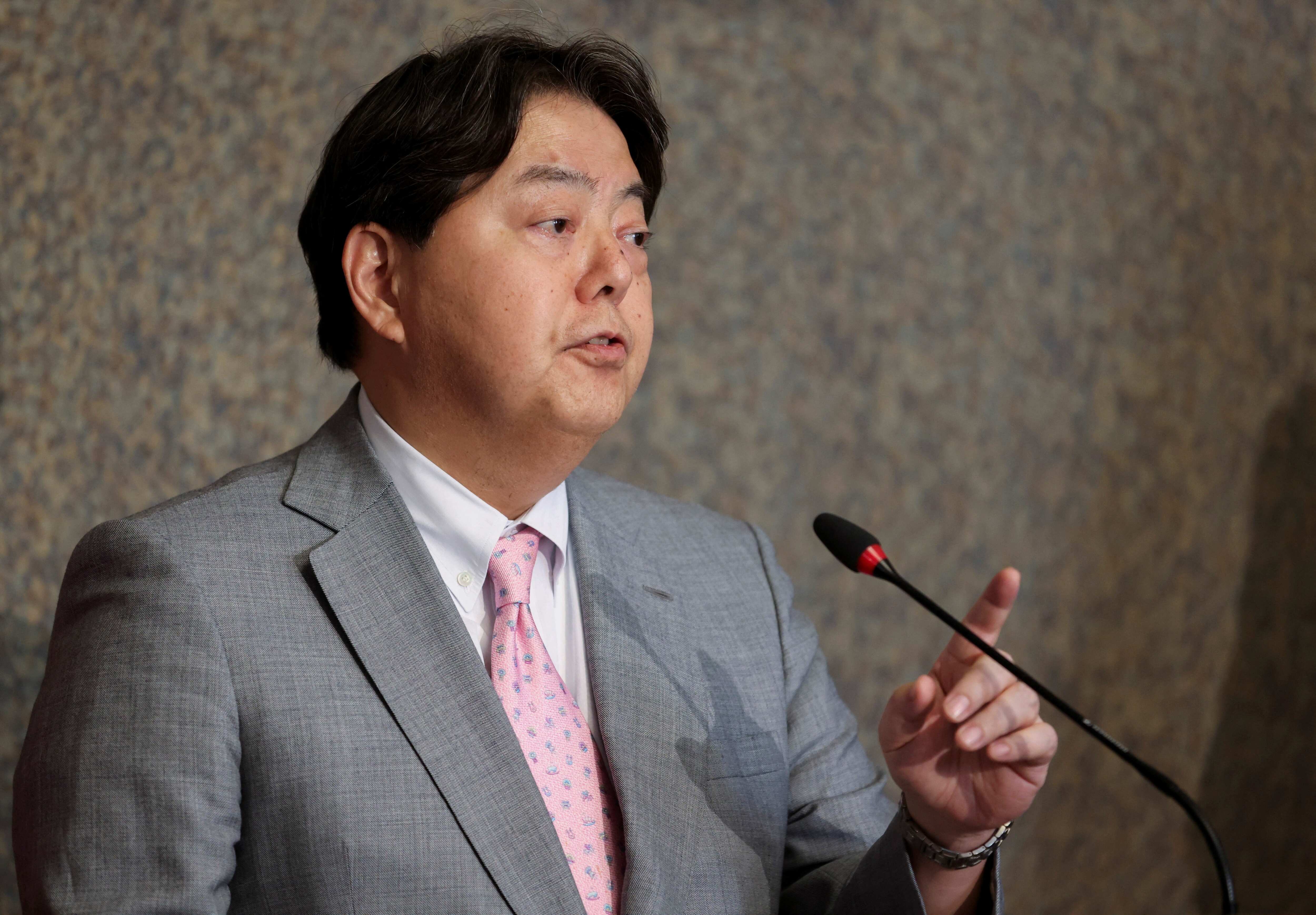 Japan's foreign minister arrives in war-torn Ukraine to discuss reconstruction