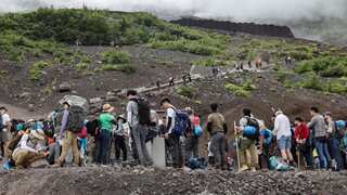 Overtourism overruns Mount Fuji in Japan