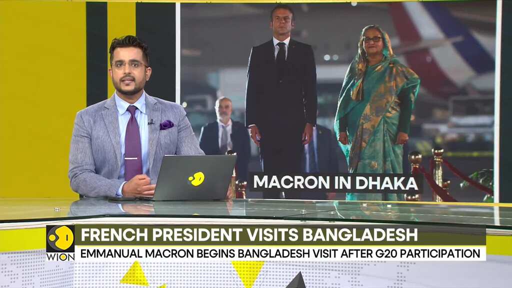 French President Emmanuel Macron reaches Dhaka for bilateral tour to Bangladesh