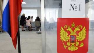 Russia claims party that backs Putin leading polls in annexed Ukraine regions