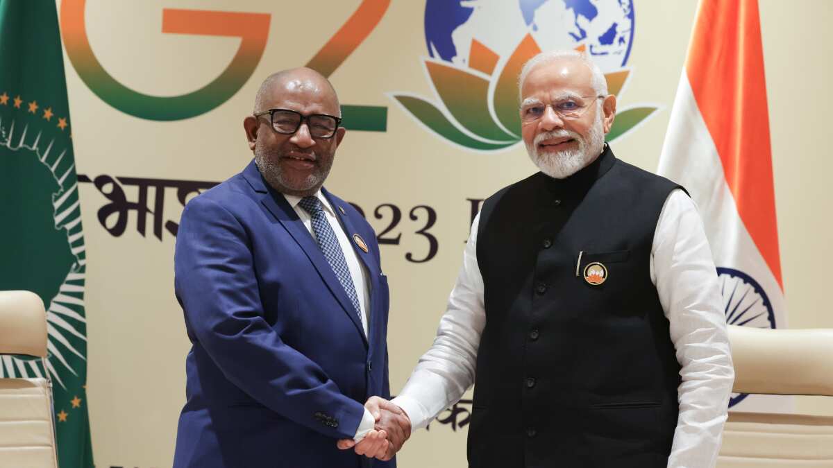 PM Modi held bilateral meeting with AU Chairperson Azali Assoumani