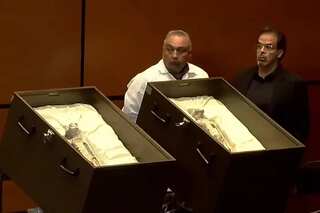 ‘Alien’ corpses believed to be 1,000 years old displayed during live public hearing in Mexico's Congress