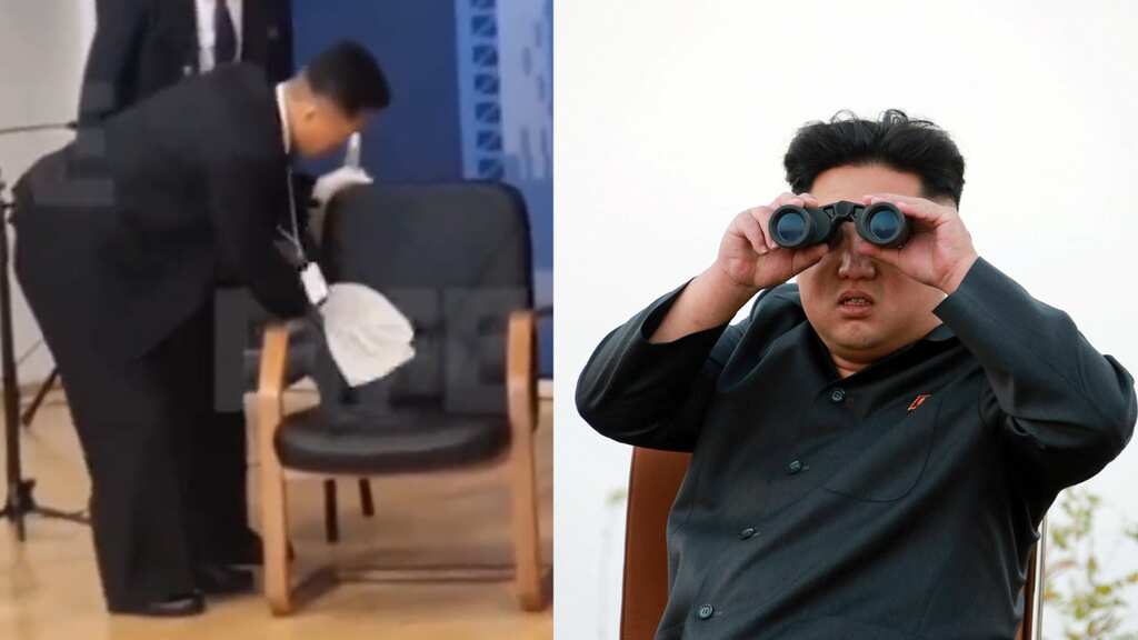 Watch: Kim Jong Un's chair cleaned & scanned by his officials ahead of talks with Putin