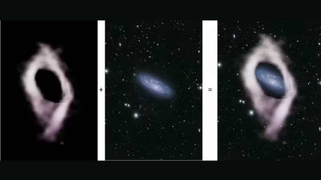 Astronomers discover galaxy gift-wrapped in cosmic ribbon. It is some 56mn light years from Earth