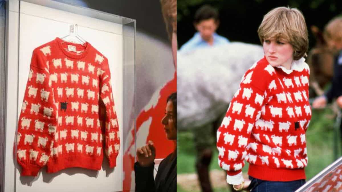 Princess Diana's 'Black Sheep' sweater sells at auction for $1.1 million Princess Diana's 'Black Sheep' sweater sells at auction for $1.1 million