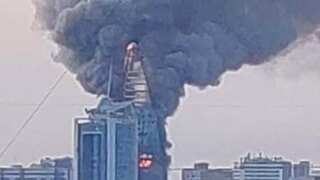Flames engulf landmark skyscraper in Khartoum amid Sudan conflict