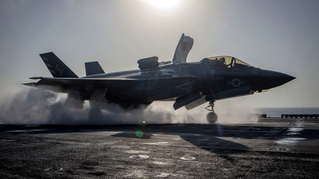 Debris of missing F-35B fighter jet discovered over 24 hours after disappearance