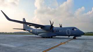 First C-295 transport aircraft of Indian Air Force lands in Gujarat's Vadodara